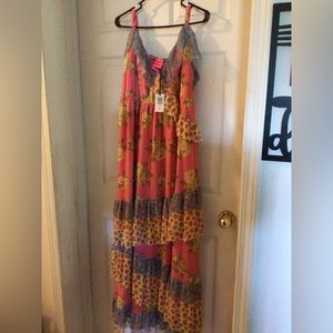 Torrid-Betsy Johnson ruffle maxi dress. Size 2